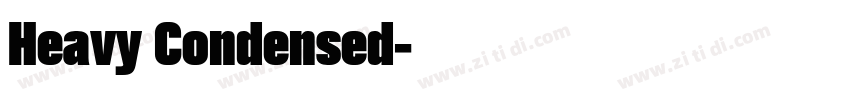 Heavy Condensed字体转换